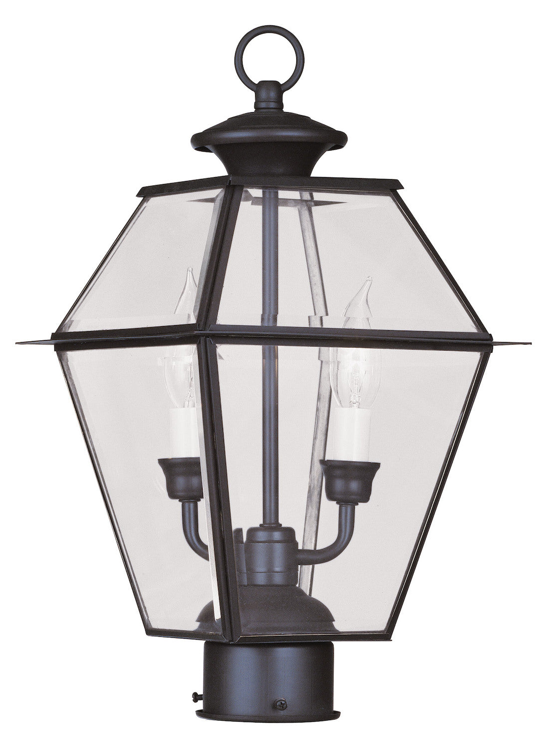2 Light Bronze Outdoor Post Lantern by Livex Lighting