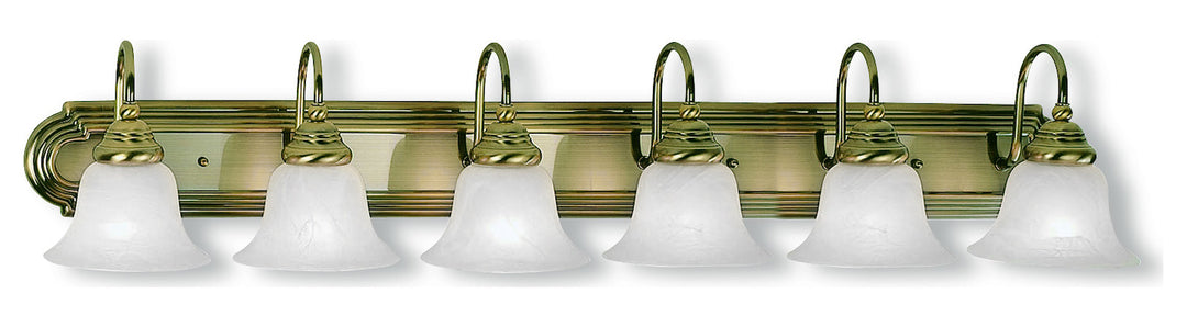 Antique Brass  6 Light Bathroom Vanity Light by Livex Lighting