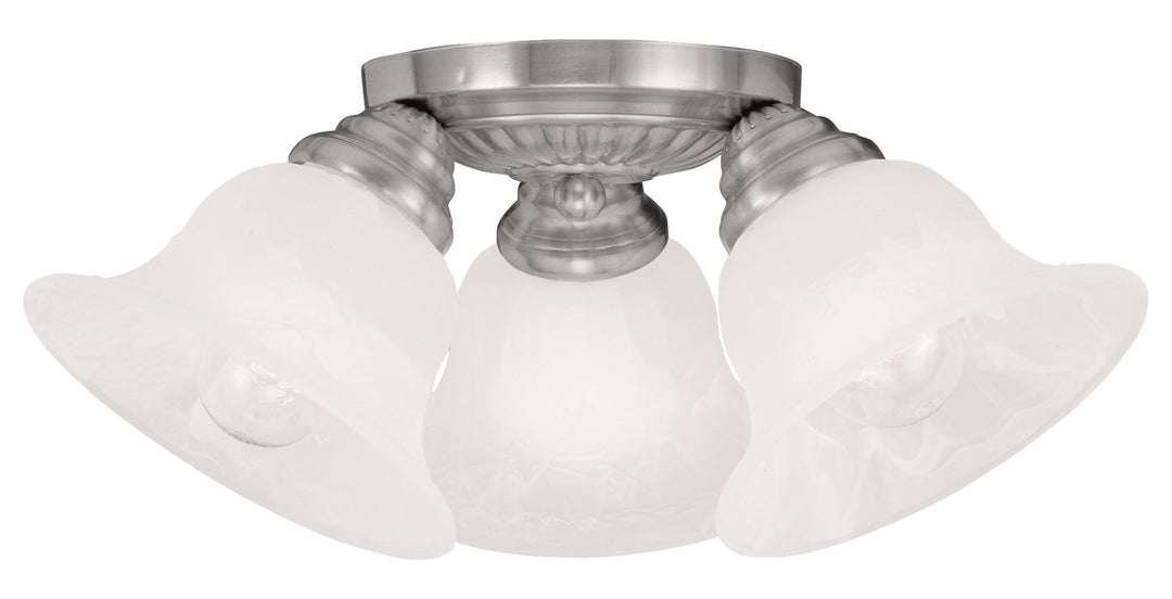 3 Light Brushed Nickel Ceiling Mount by Livex Lighting