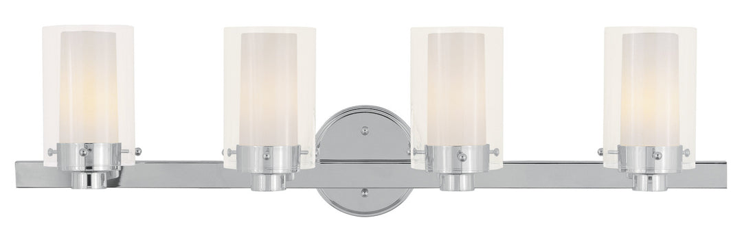 4 Light Polished Chrome Bath Light by Livex Lighting