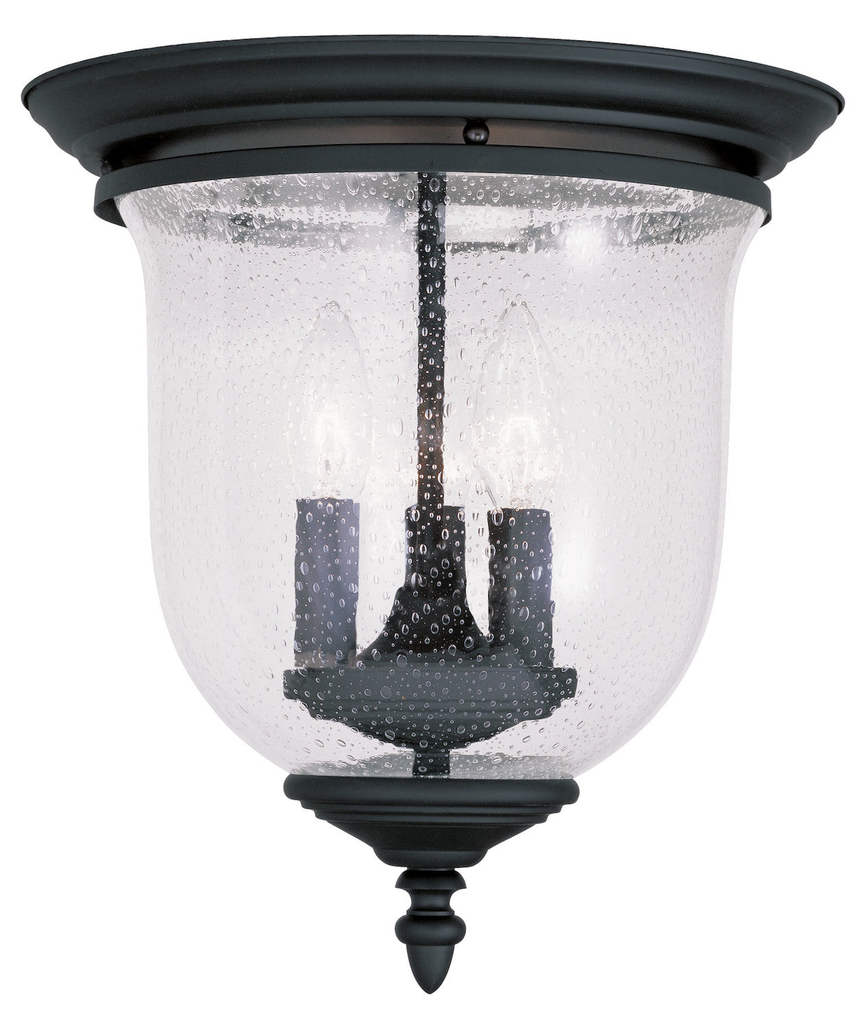 3 Light Black Ceiling Mount by Livex Lighting