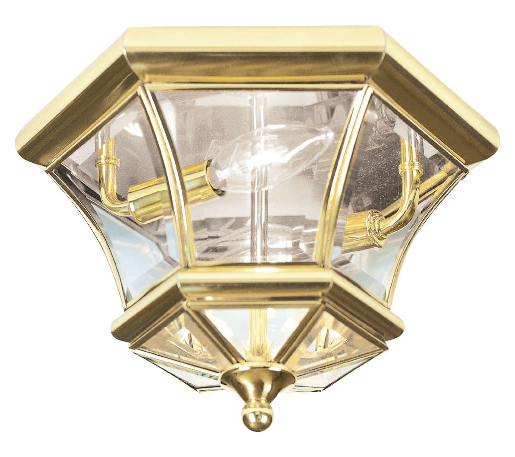 Polished Brass Cage Flush Mount by Livex Lighting