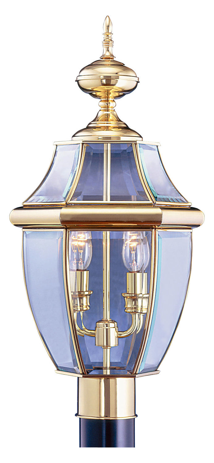 Polished Brass Post Light by Livex Lighting