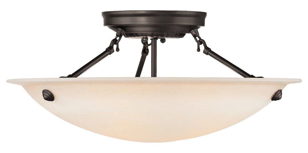 Bronze Bowl Semi-Flush Mount by Livex Lighting