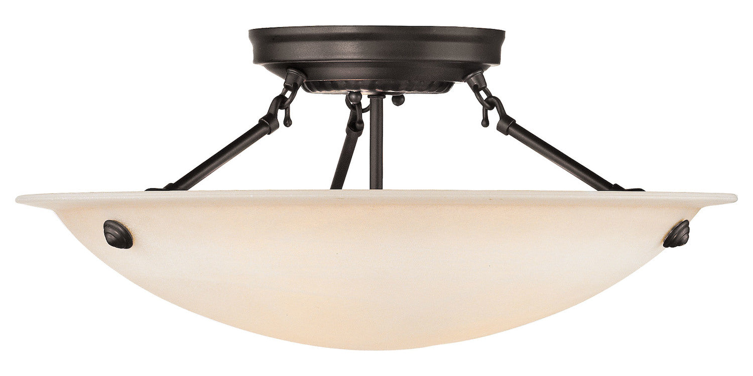 Bronze Bowl Semi-Flush Mount by Livex Lighting