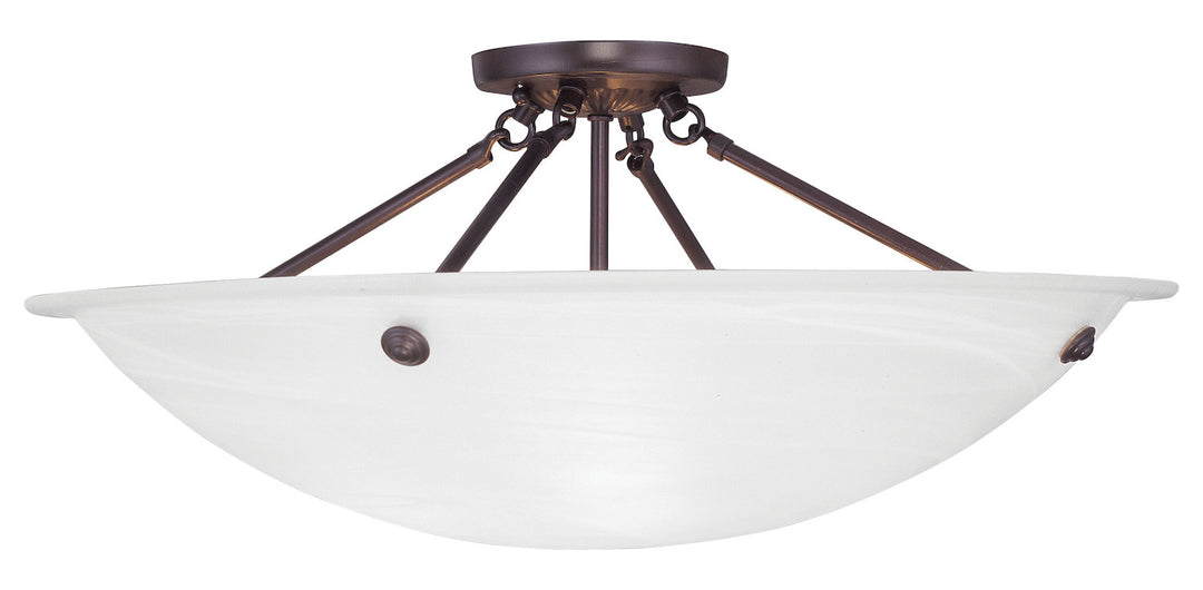 Bronze Bowl Semi-Flush Mount by Livex Lighting