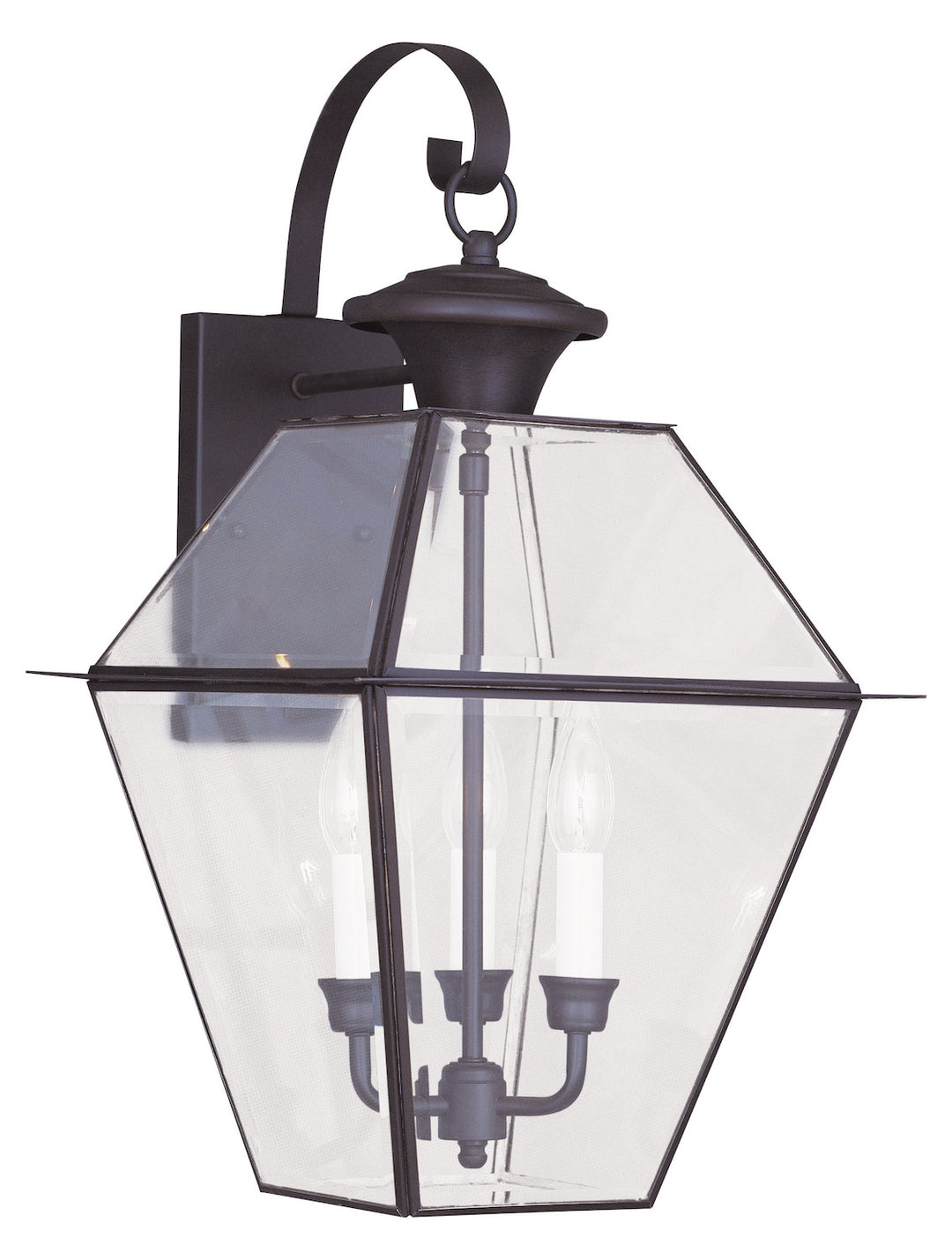 3 Light Bronze Outdoor Wall Lantern by Livex Lighting