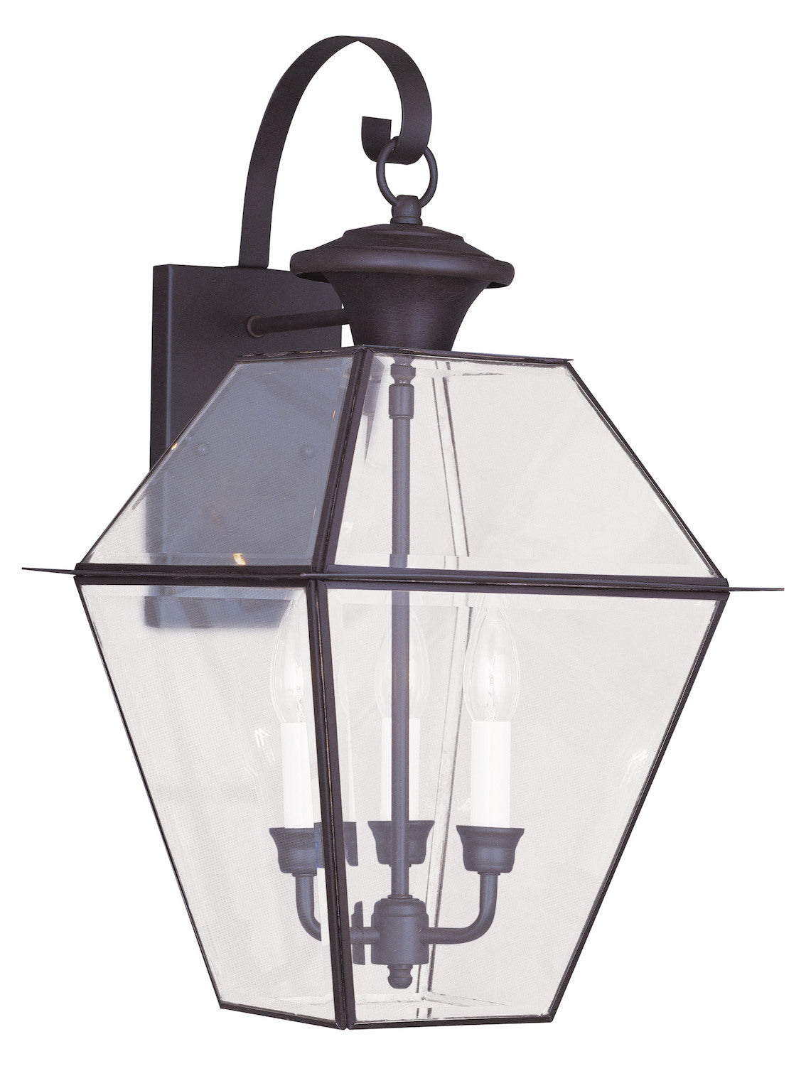 3 Light Bronze Outdoor Wall Lantern by Livex Lighting