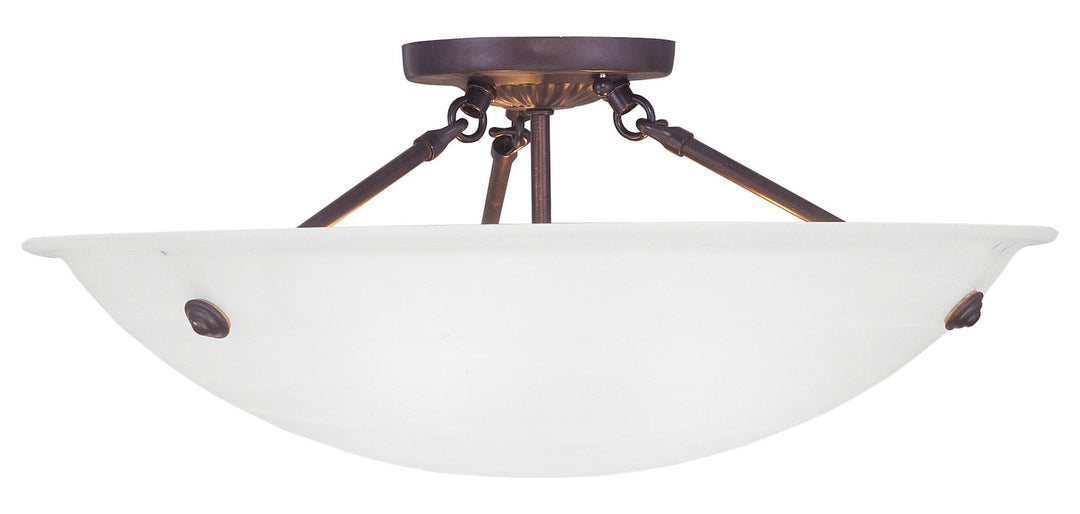 Bronze Bowl Semi-Flush Mount by Livex Lighting