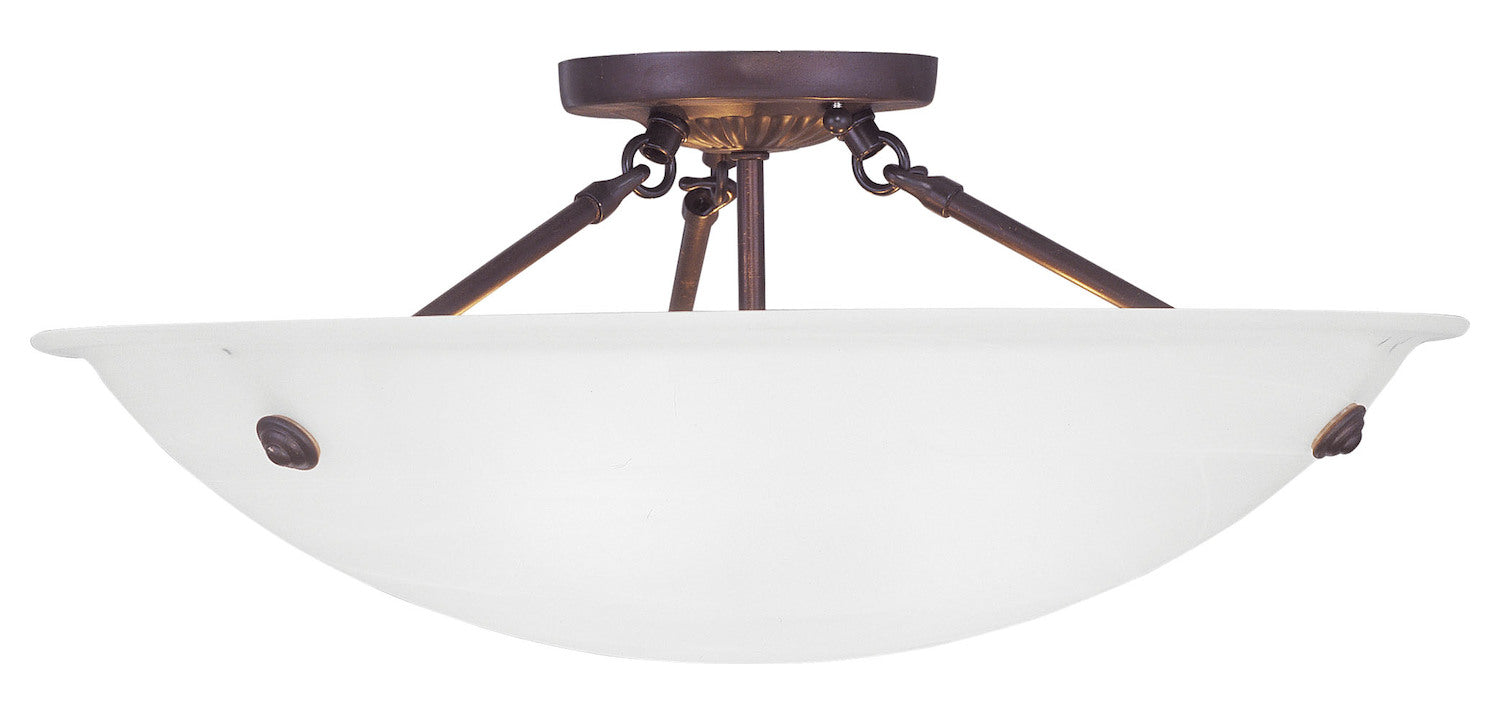 Bronze Bowl Semi-Flush Mount by Livex Lighting