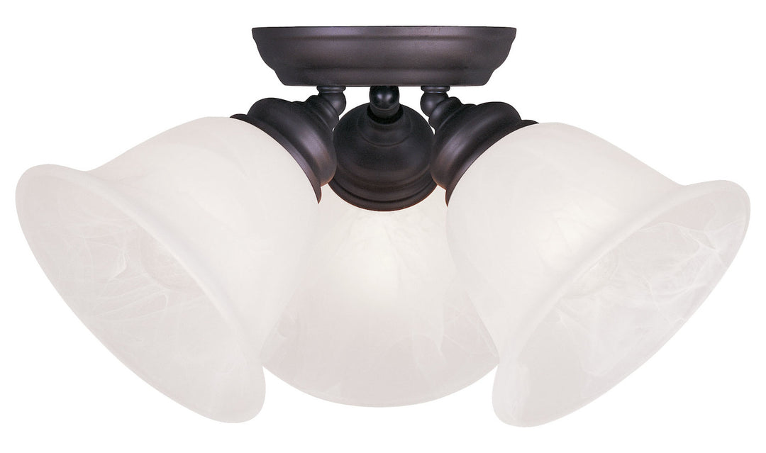 3 Light Bronze Ceiling Mount by Livex Lighting