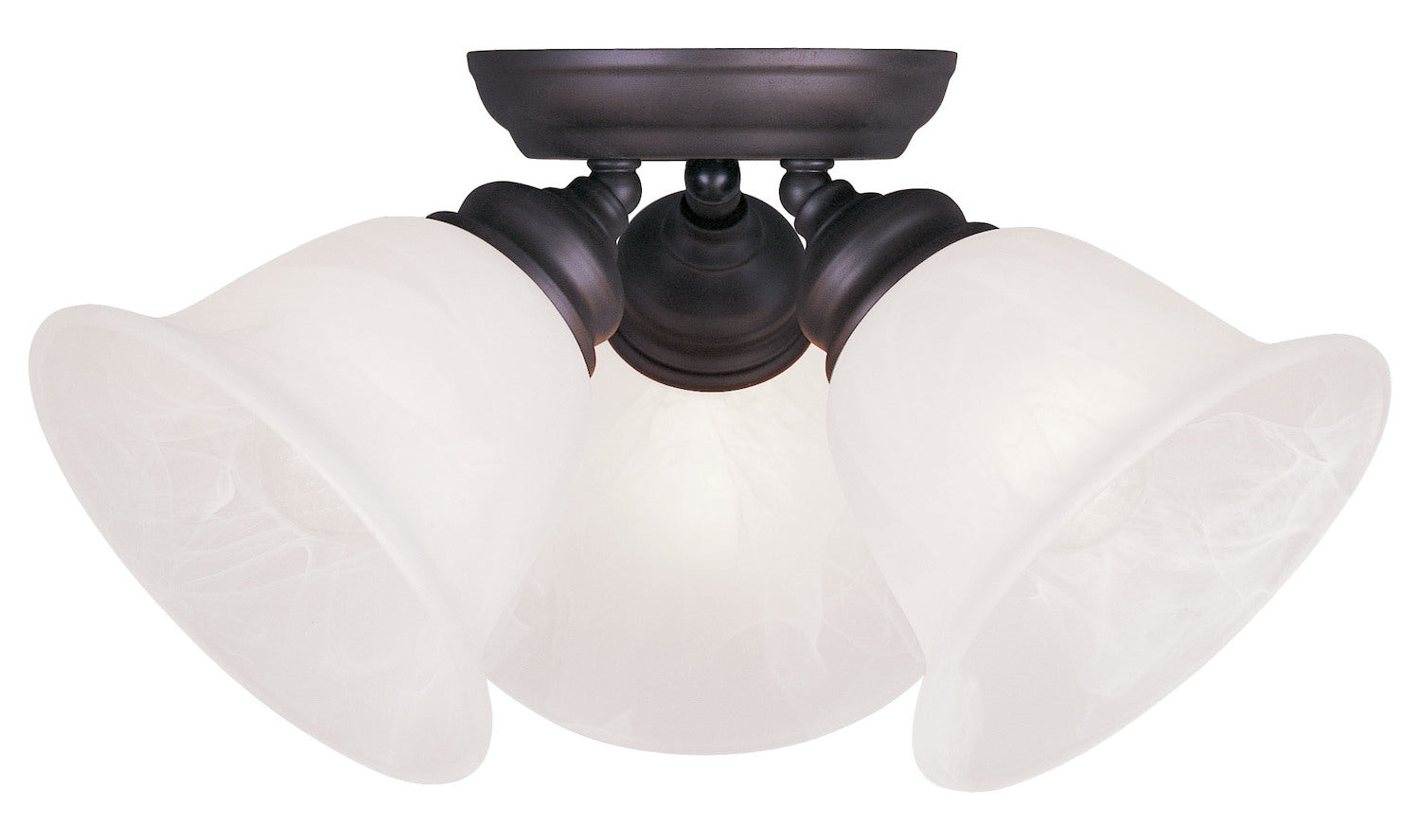 3 Light Bronze Ceiling Mount by Livex Lighting