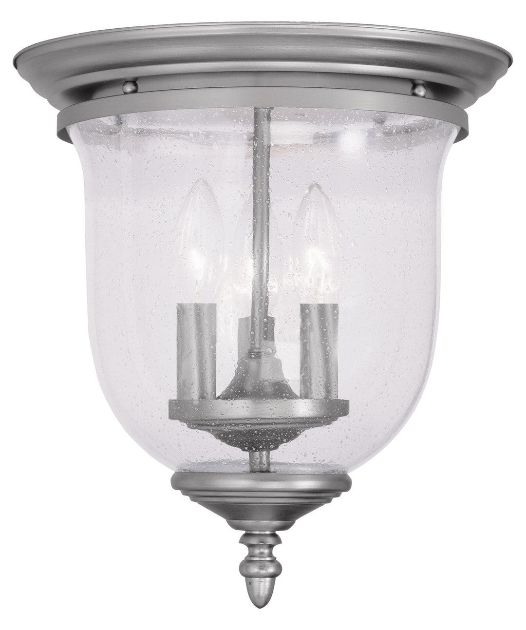 3 Light Brushed Nickel Ceiling Mount by Livex Lighting