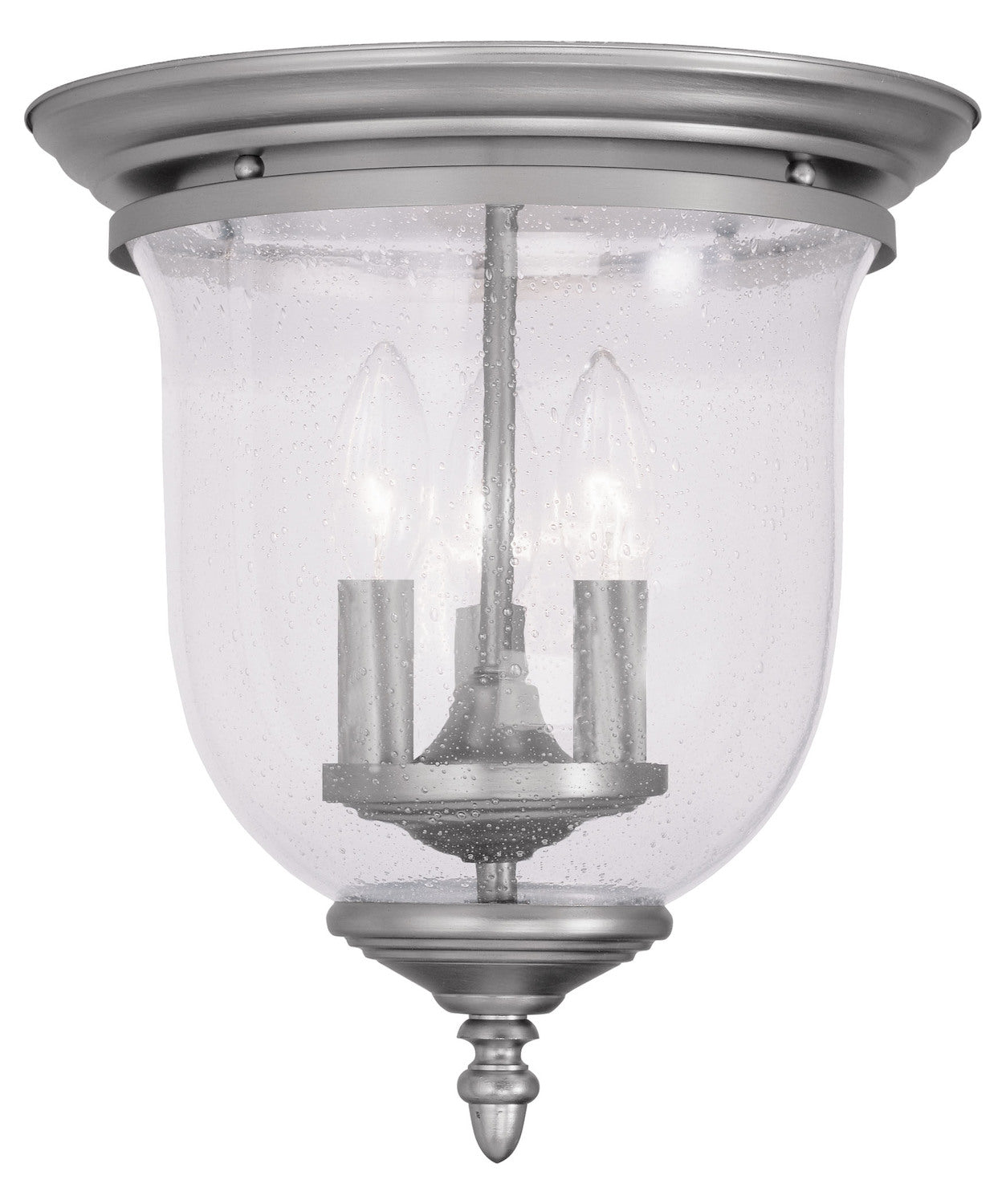 3 Light Brushed Nickel Ceiling Mount by Livex Lighting
