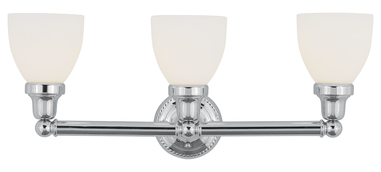 3 Light Polished Chrome Bath Light by Livex Lighting