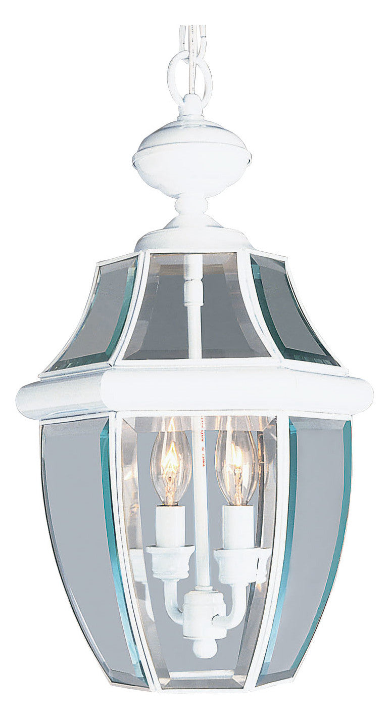 White Outdoor Foyer Hall Fixture by Livex Lighting