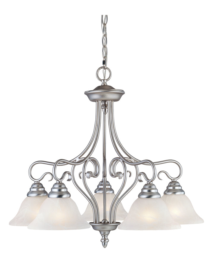 Brushed Nickel Down Chandelier by Livex Lighting