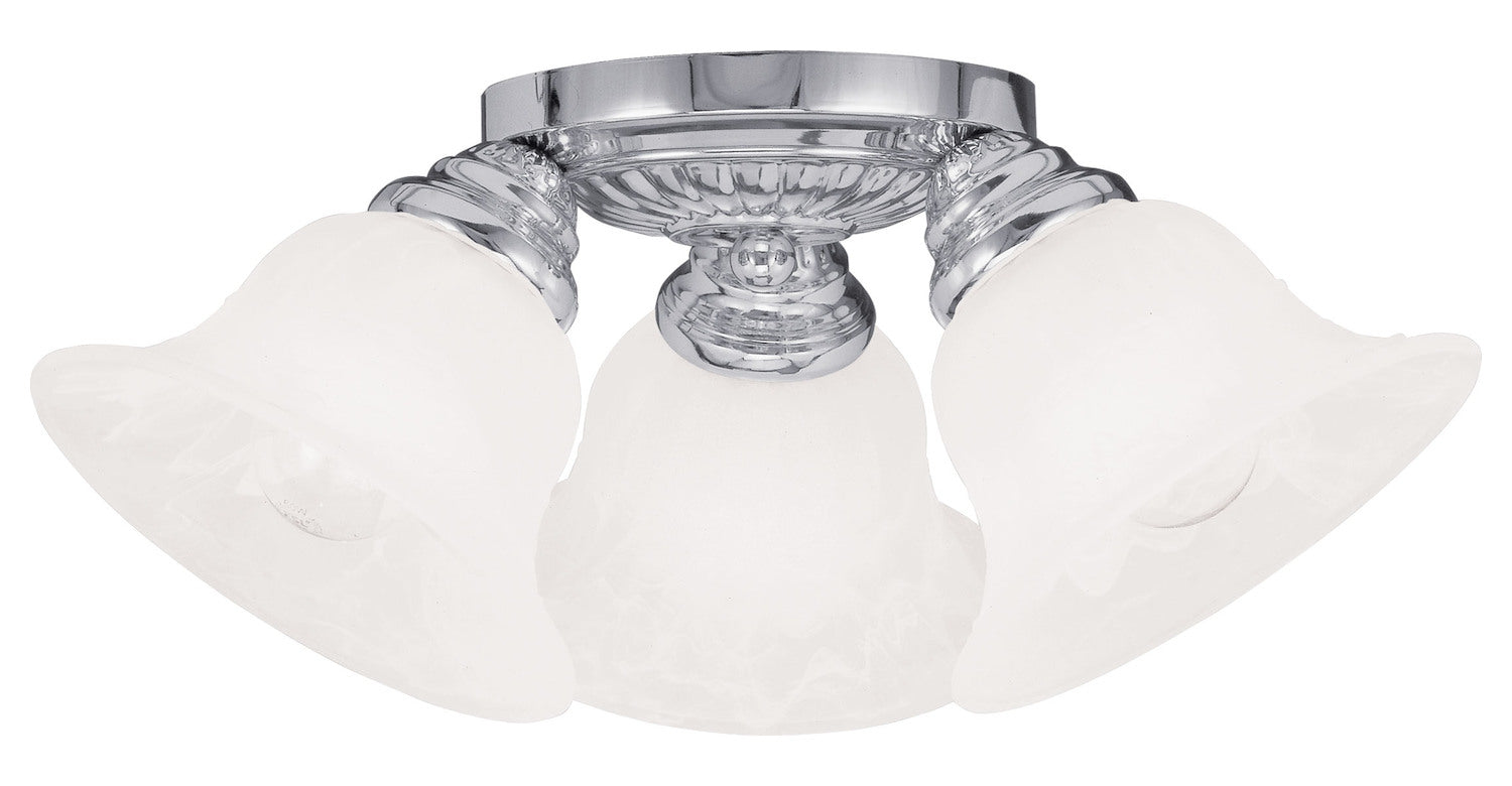 3 Light Polished Chrome Ceiling Mount by Livex Lighting