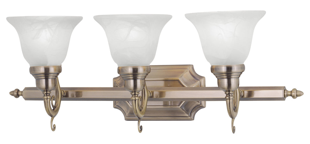 Antique Brass  3 Light Bathroom Vanity Light by Livex Lighting