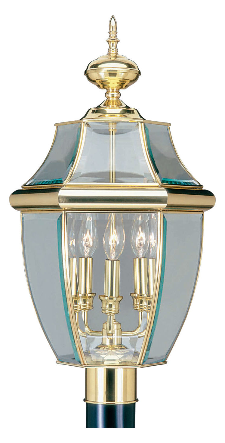 Polished Brass Post Light by Livex Lighting