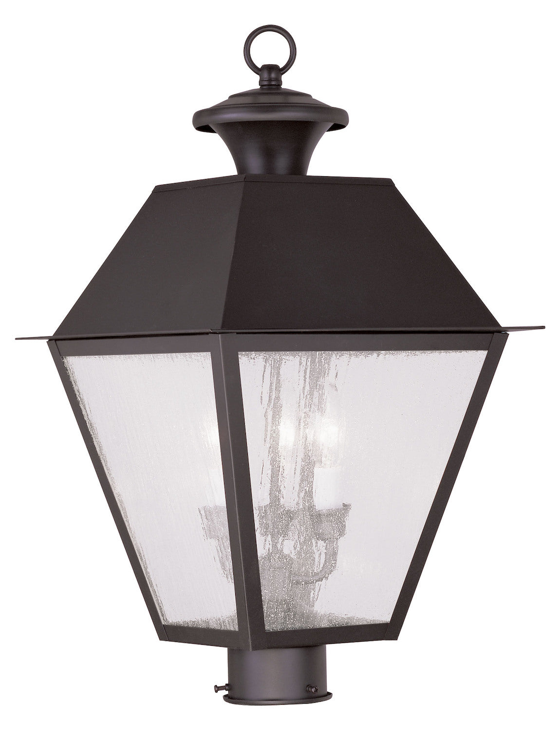 3 Light Bronze Outdoor Post Lantern by Livex Lighting