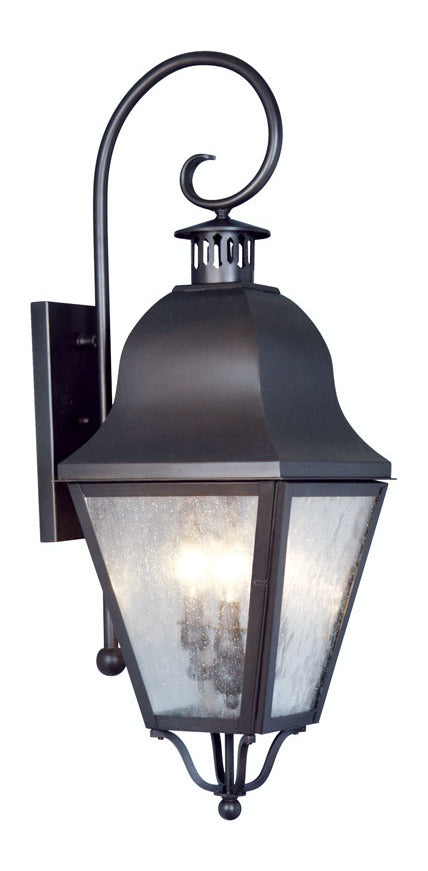 3 Light Bronze Outdoor Wall Lantern by Livex Lighting