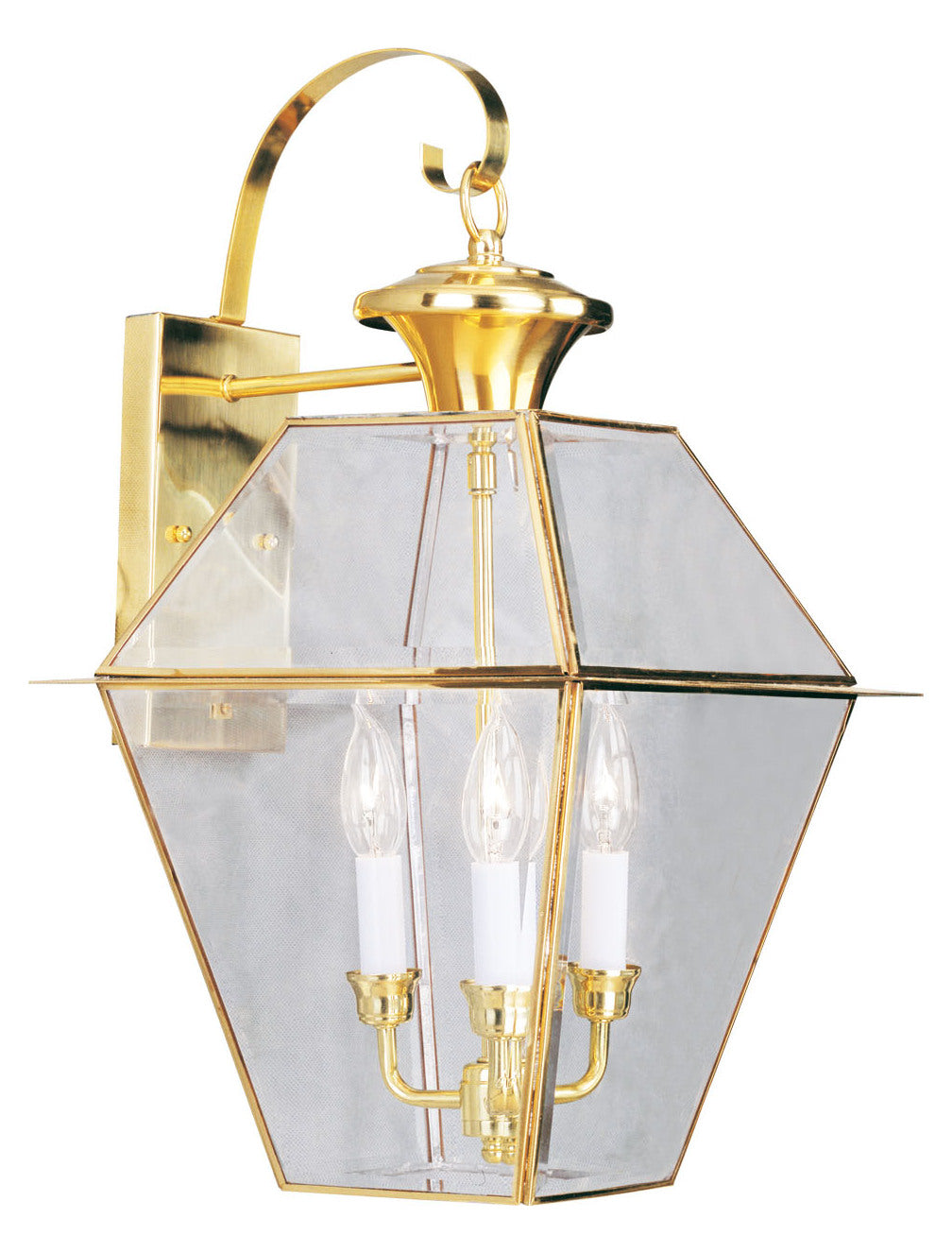 Polished Brass Wall Lantern by Livex Lighting