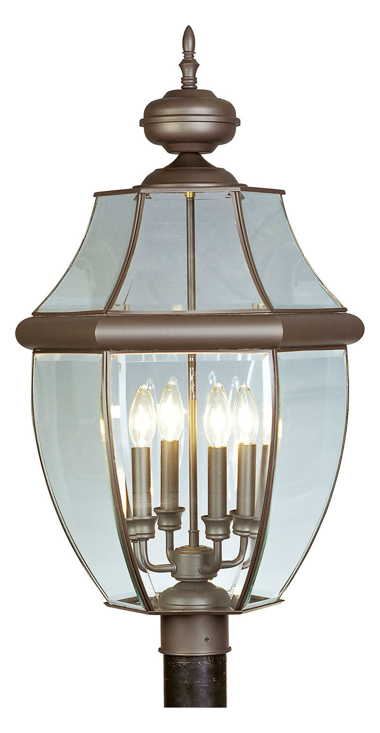 4 Light Bronze Outdoor Post Lantern by Livex Lighting
