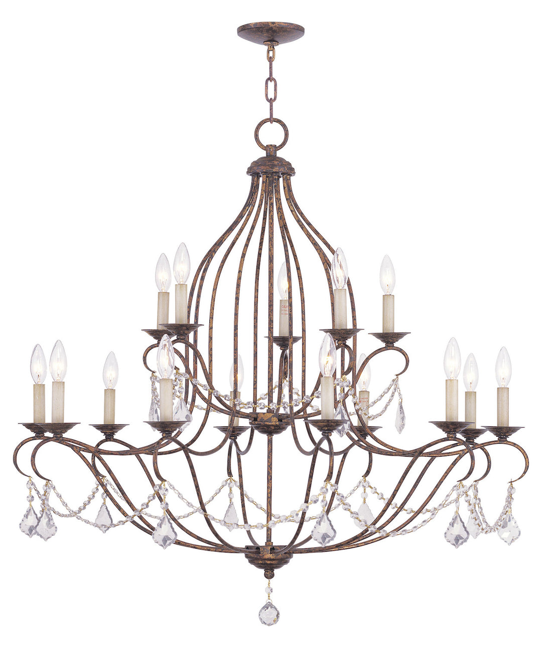 Venetian Golden Bronze Up Chandelier by Livex Lighting