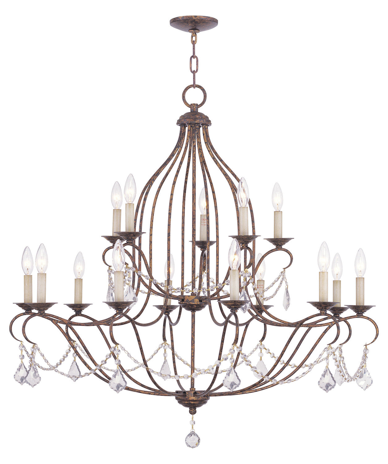 Venetian Golden Bronze Up Chandelier by Livex Lighting