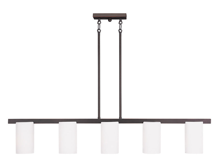 Five Light Olde Bronze Down Chandelier by Livex Lighting