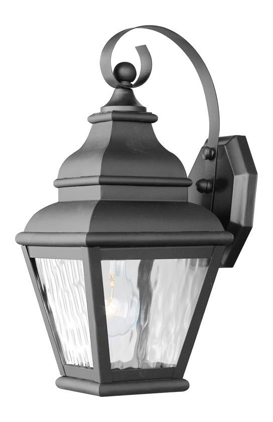 Black  Large Outdoor Wall Sconce With 1 Light by Livex Lighting