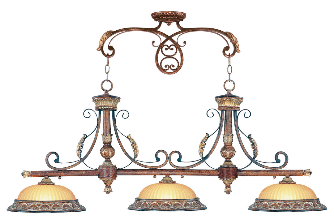 Verona Bronze With Aged Gold Leaf Accents Island Light by Livex Lighting