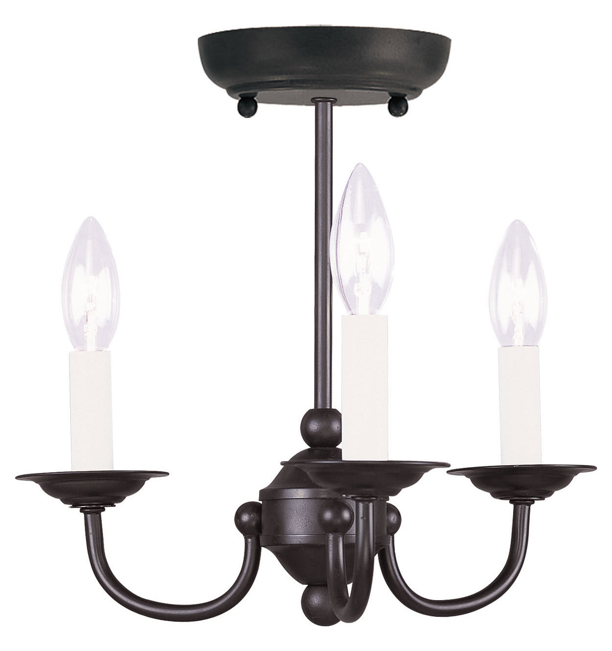 3 Light Black Mini Chandelier by Livex Lighting