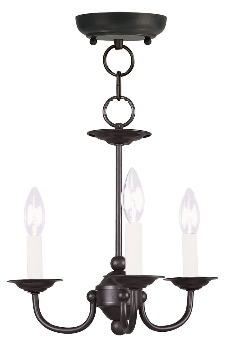 3 Light Black Mini Chandelier