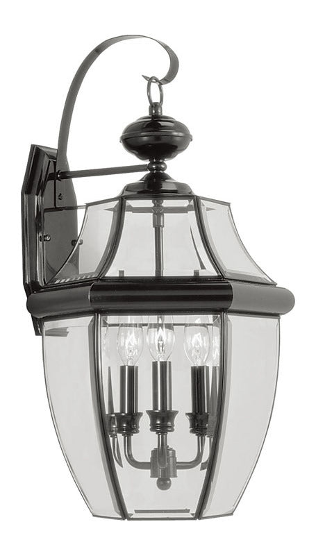 3 Light Black Outdoor Wall Lantern by Livex Lighting