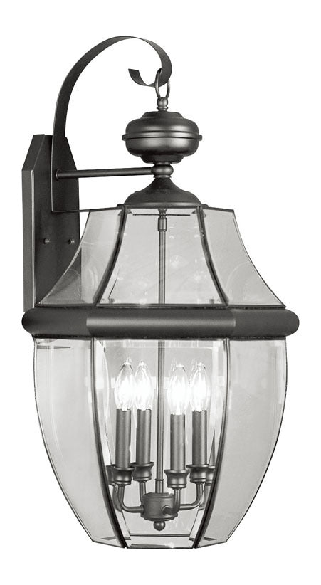 4 Light Black Outdoor Wall Lantern by Livex Lighting