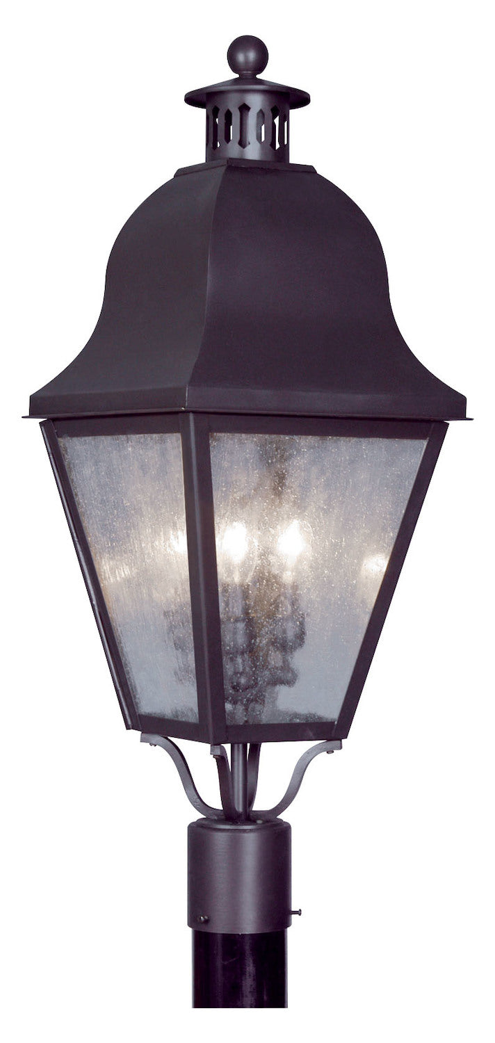 3 Light Bronze Outdoor Post Lantern by Livex Lighting