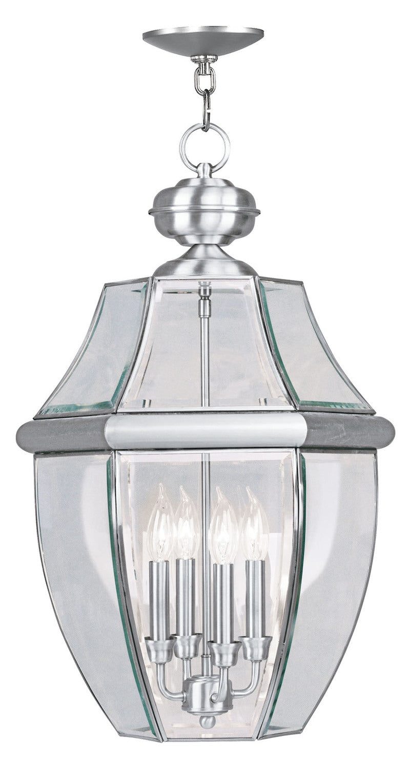 Brushed Nickel Outdoor Foyer Hall Fixture by Livex Lighting