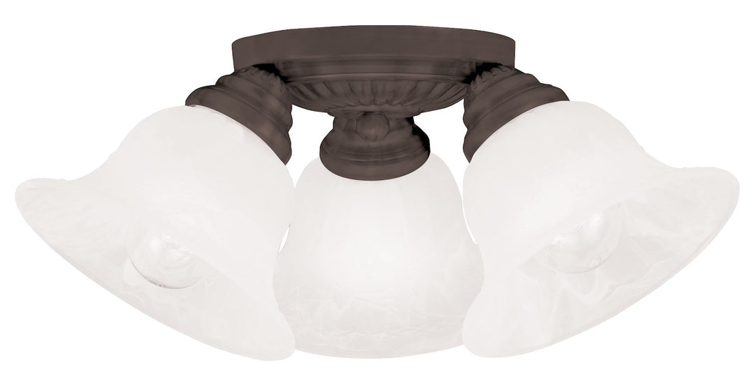 3 Light Bronze Ceiling Mount by Livex Lighting