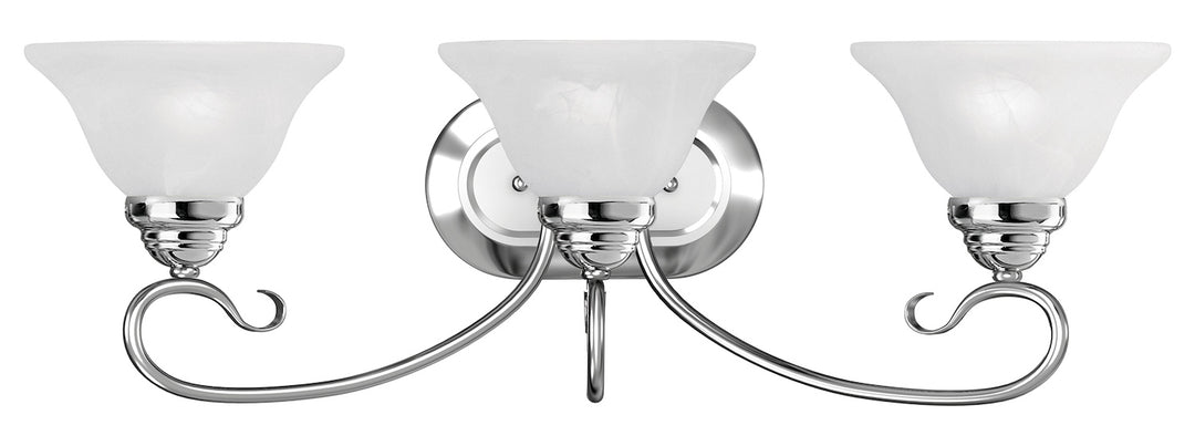 Three Light Chrome Vanity by Livex Lighting