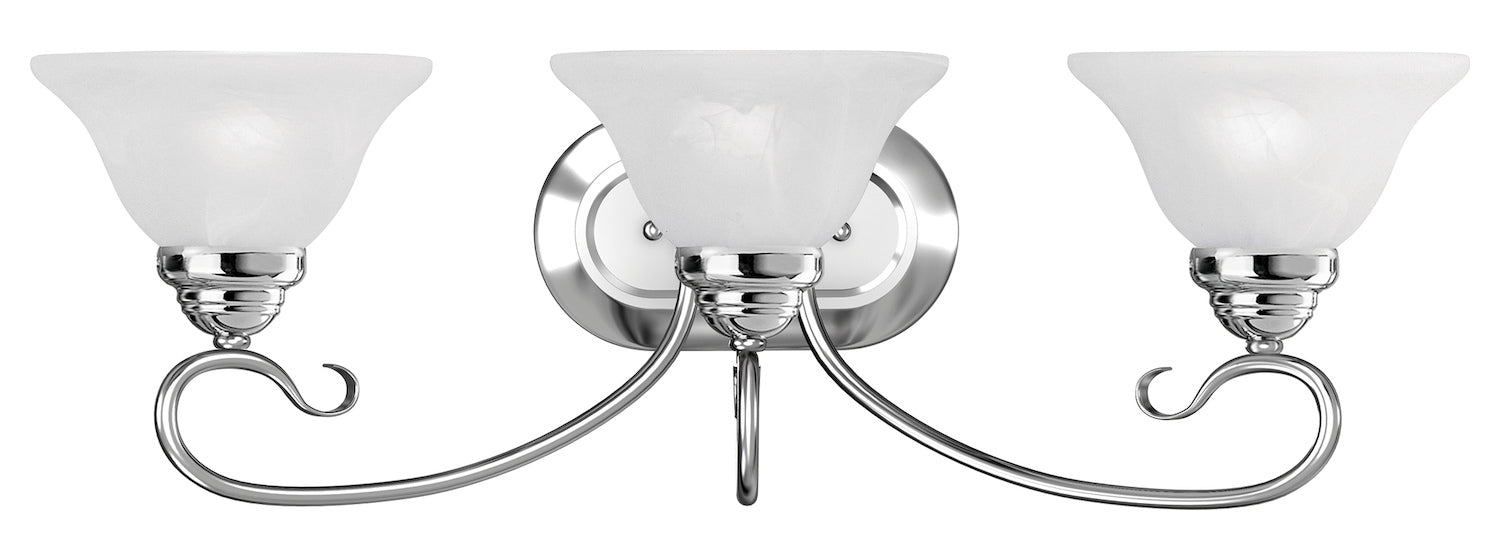 Three Light Chrome Vanity by Livex Lighting