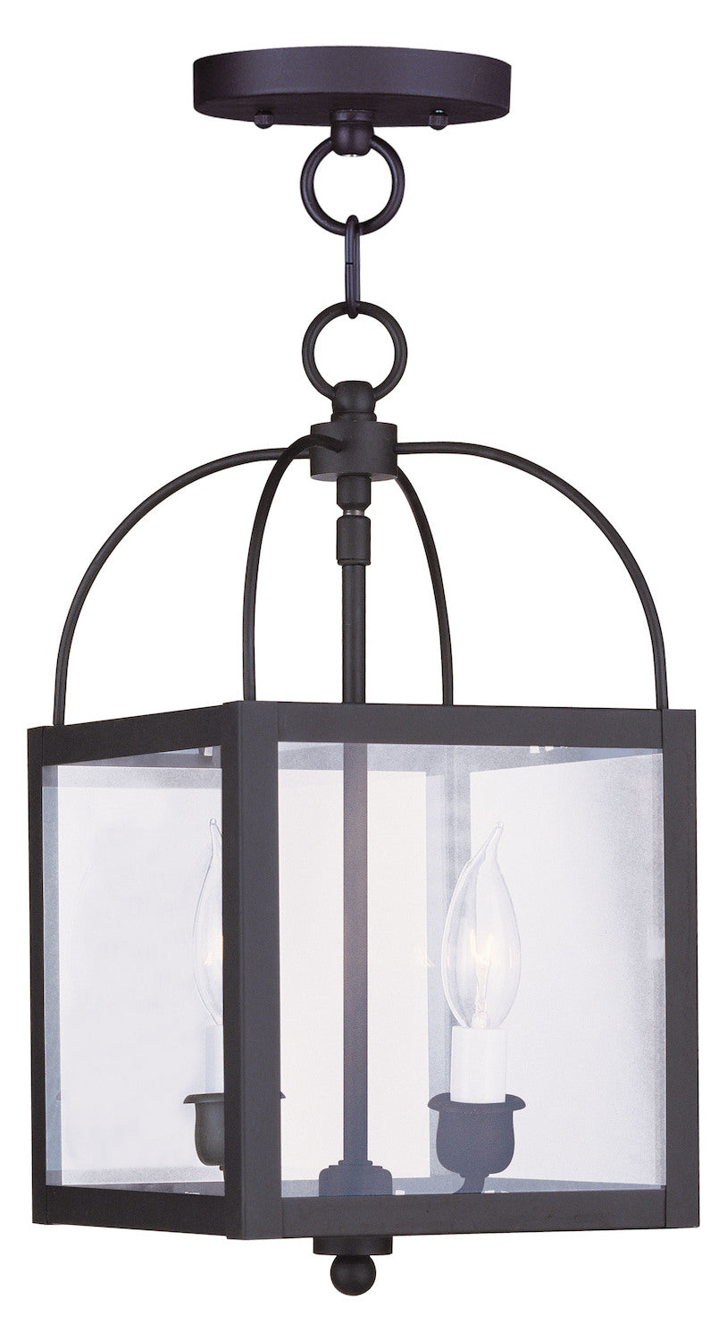 Black Foyer Hall Semi-Flush Mount by Livex Lighting