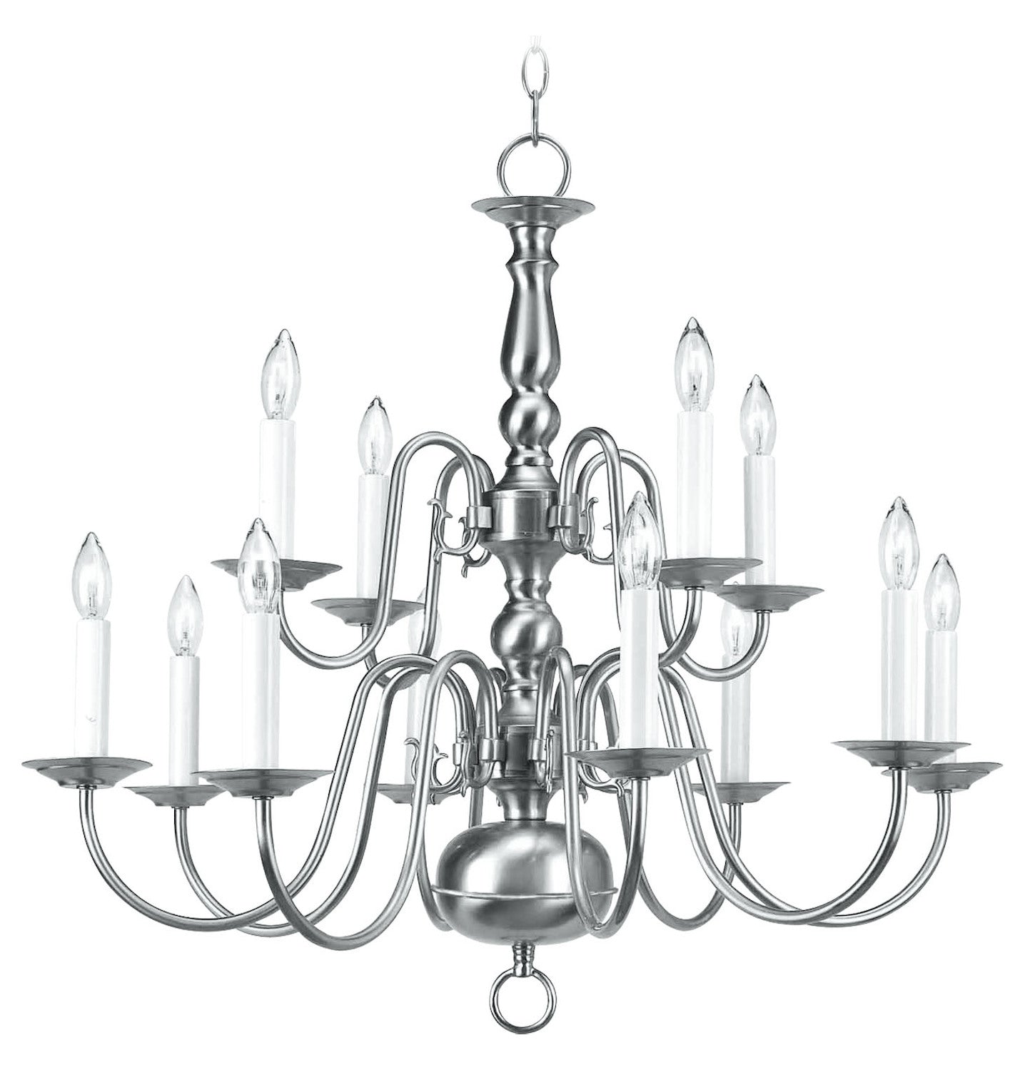 Brushed Nickel Up Chandelier by Livex Lighting