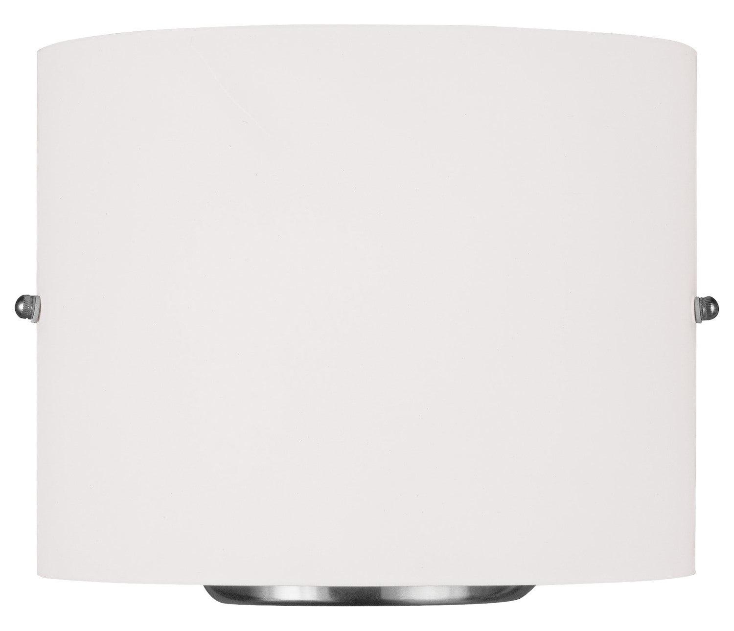 Brushed Nickel 2 Light Wall Sconce With Curved White Shade by Livex Lighting