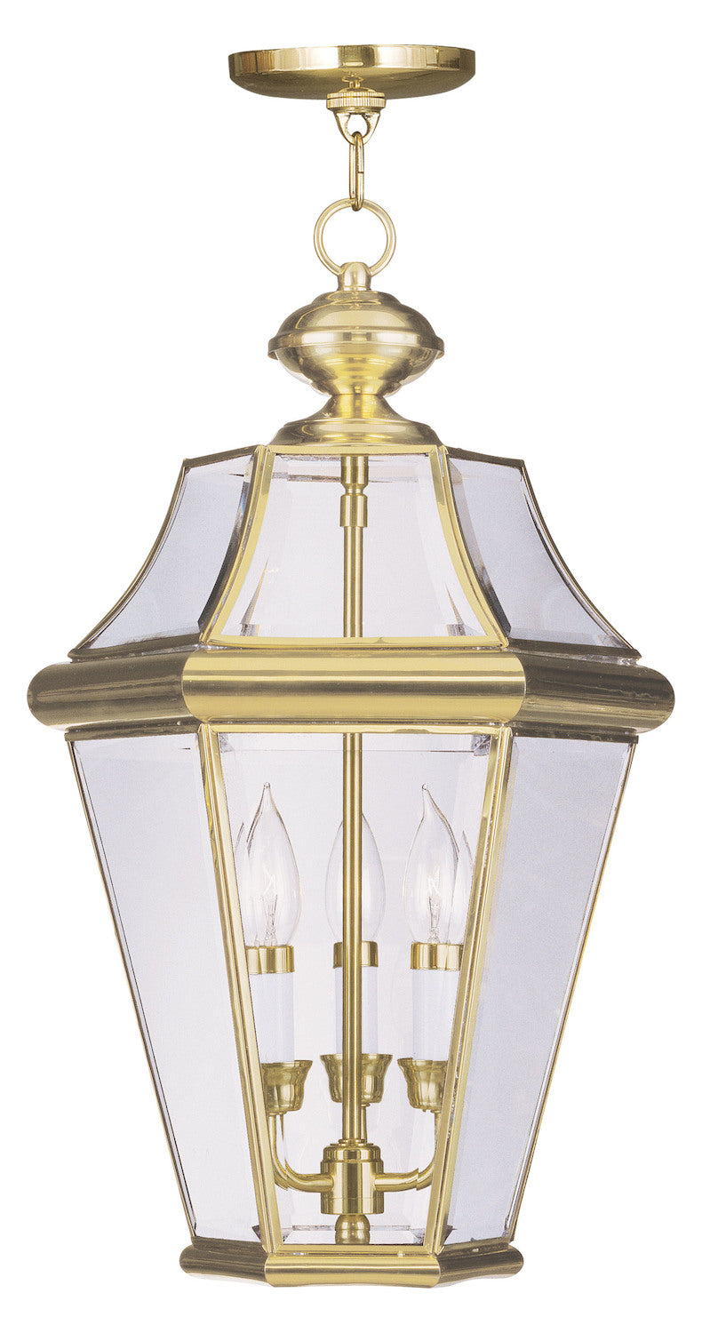 Polished Brass Hanging Lantern by Livex Lighting