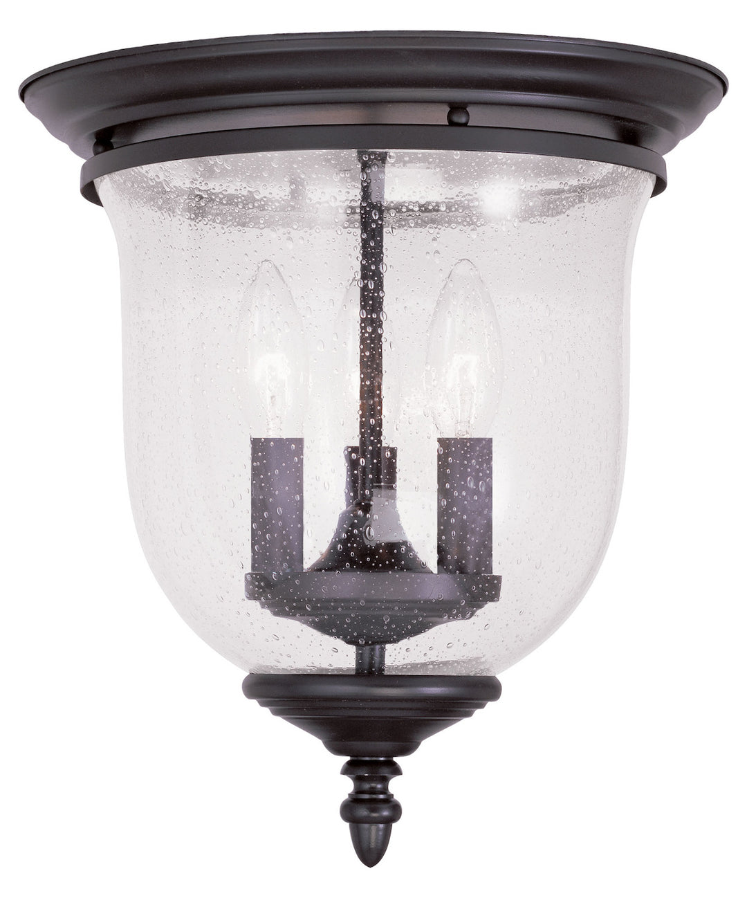 3 Light Bronze Ceiling Mount by Livex Lighting