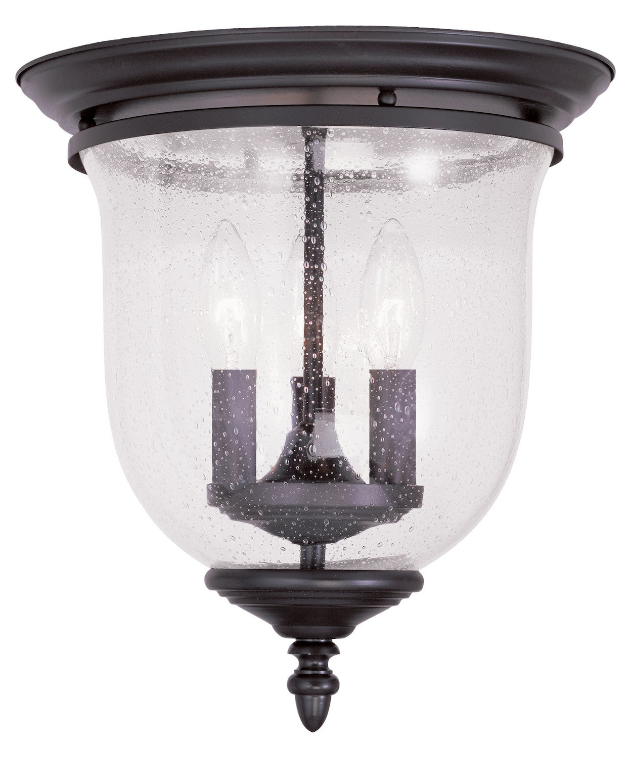 3 Light Bronze Ceiling Mount by Livex Lighting