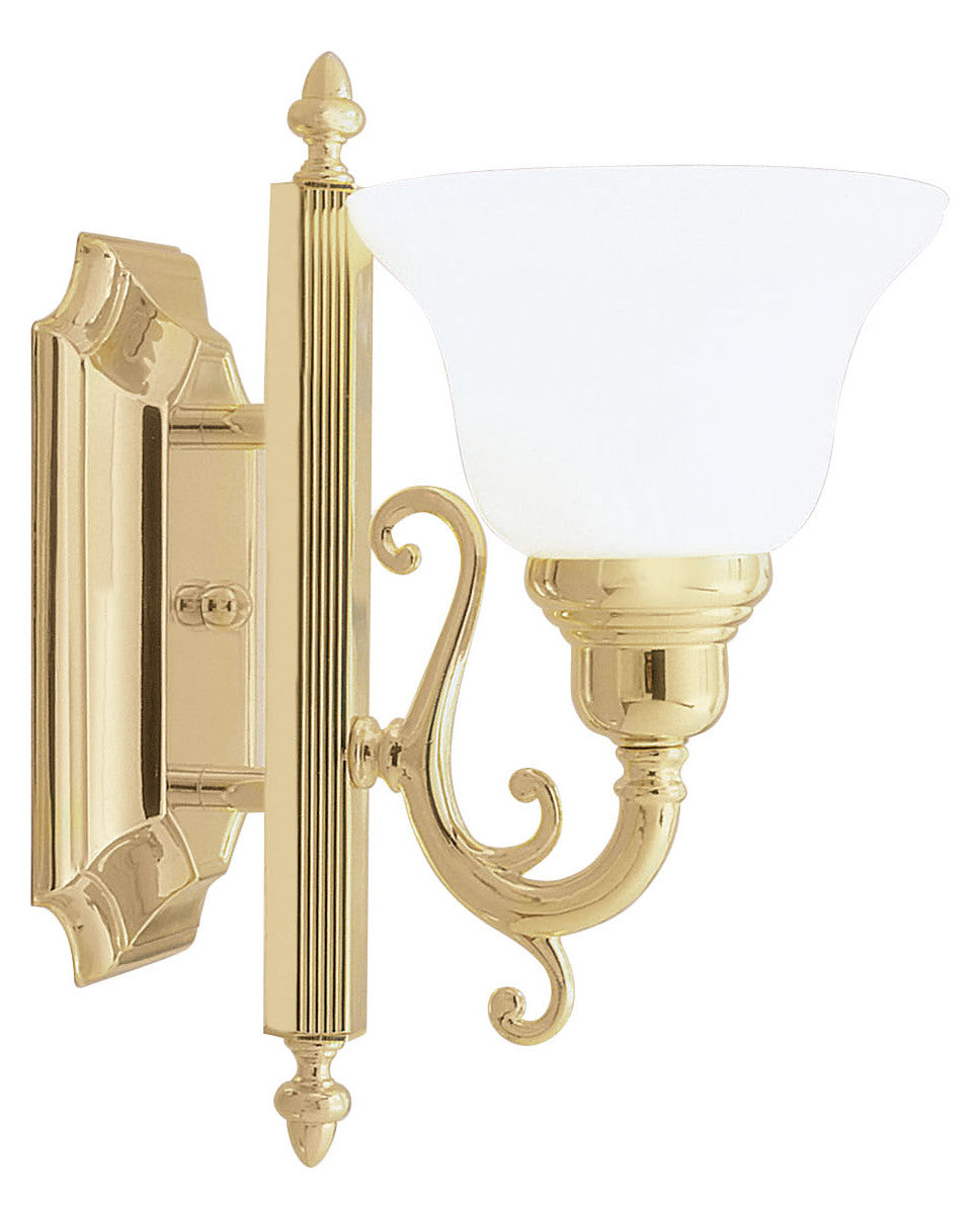 Polished Brass Bathroom Sconce by Livex Lighting