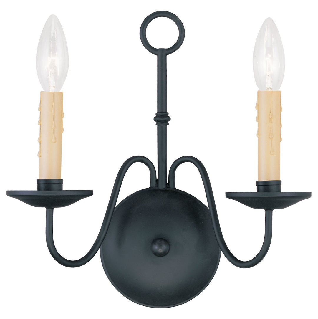 Black  Wall Sconce With 2 Lights by Livex Lighting